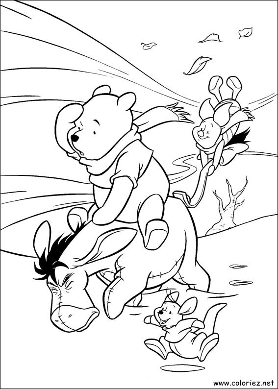 Coloriage de Winnie l'ourson à imprimer !