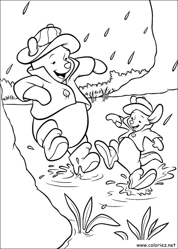 Coloriage de Winnie l'ourson à imprimer !