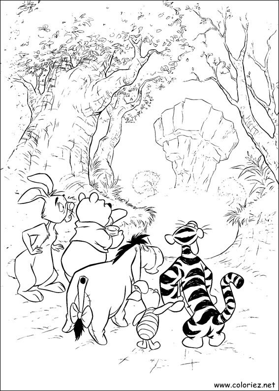 Coloriage de Winnie l'ourson à imprimer !