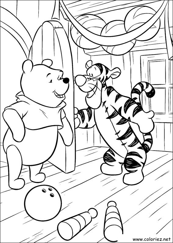 Coloriage de Winnie l'ourson à imprimer !