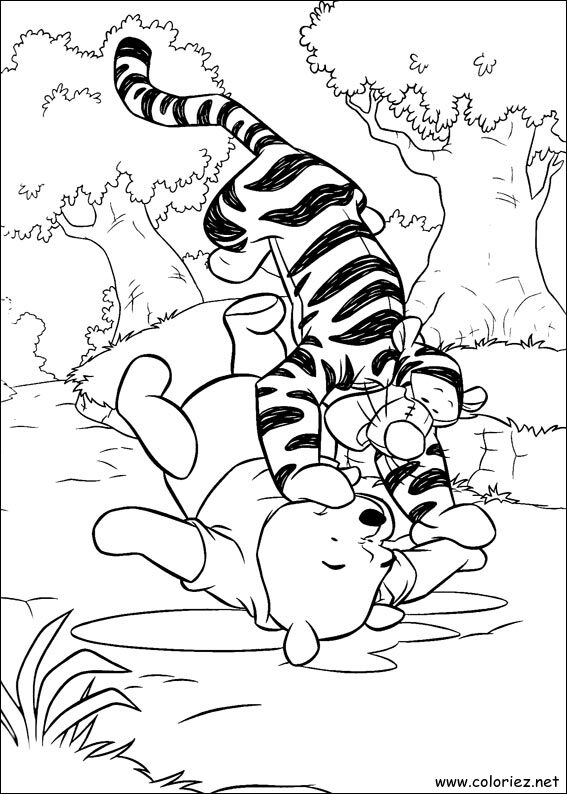 Coloriage de Winnie l'ourson à imprimer !
