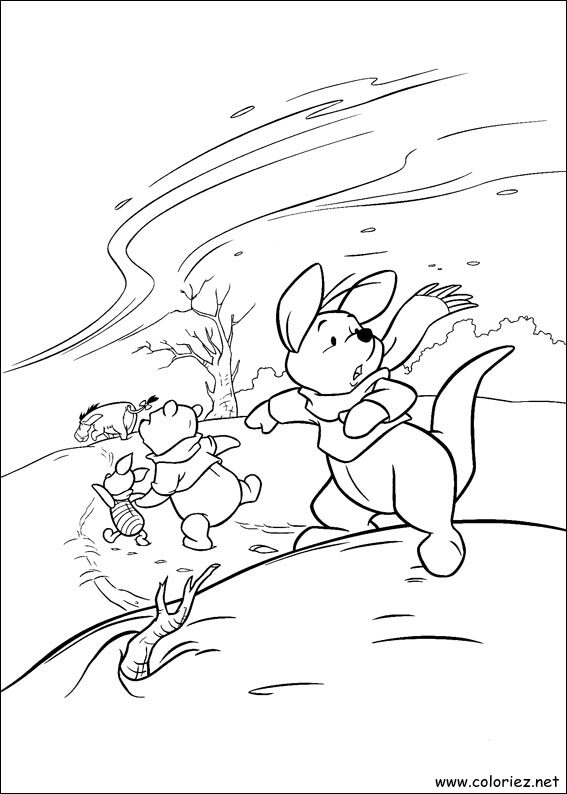 Coloriage de Winnie l'ourson à imprimer !