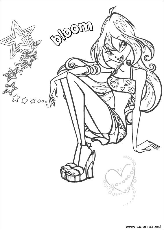 Coloriage de Bloom à imprimer