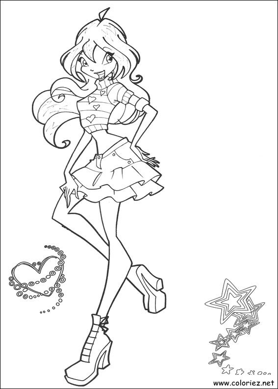 Coloriage de Winx Club à imprimer