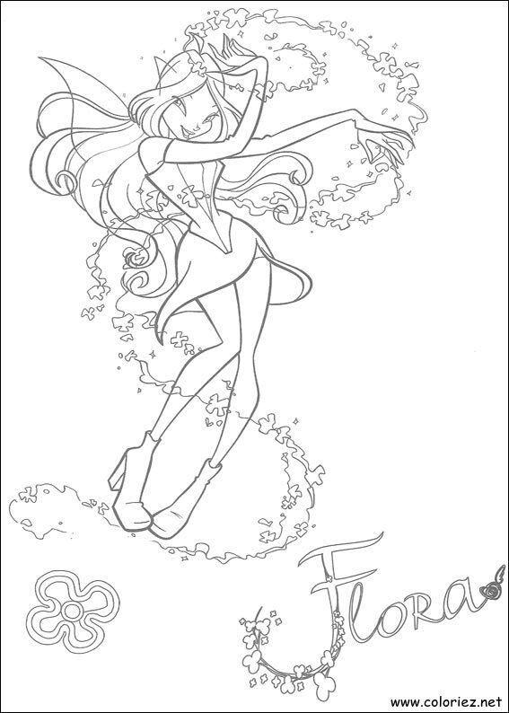 Coloriage de Flora à imprimer