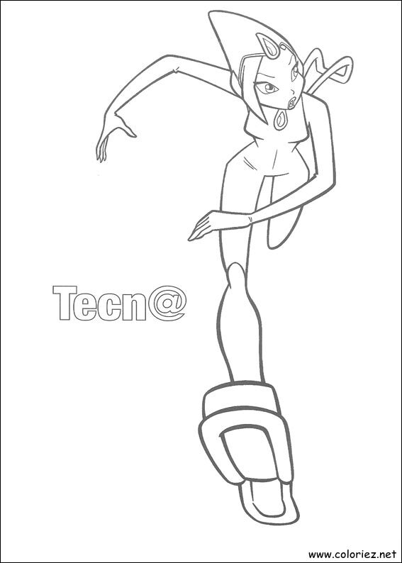 Coloriage de Tecna à imprimer