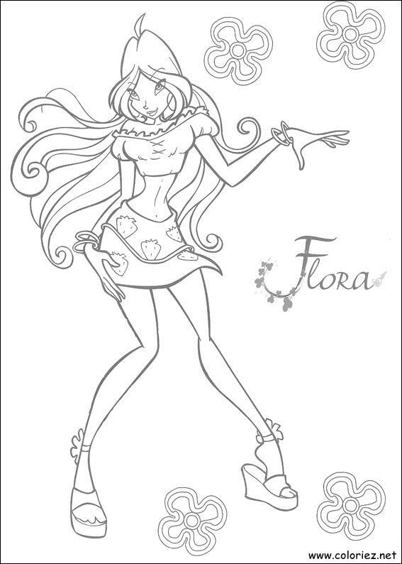 Coloriage de Flora à imprimer