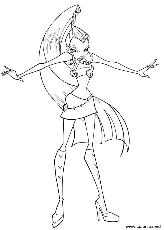 Coloriage de Winx Club à imprimer
