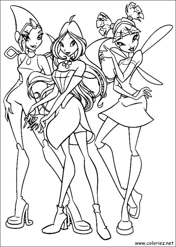 Coloriage de Winx Club à imprimer