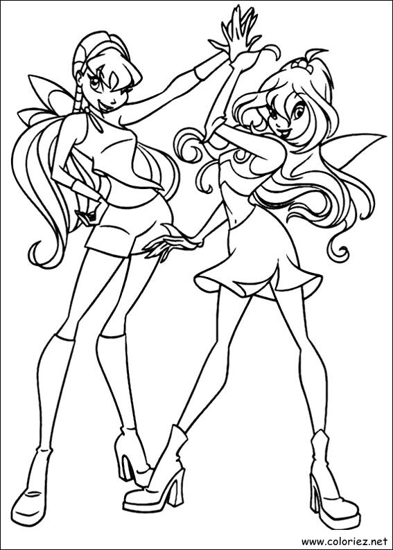 Coloriage de Winx Club à imprimer
