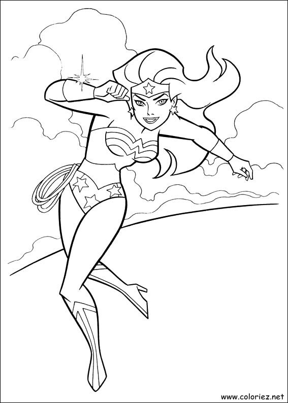 Coloriage de Wonder Woman à imprimer