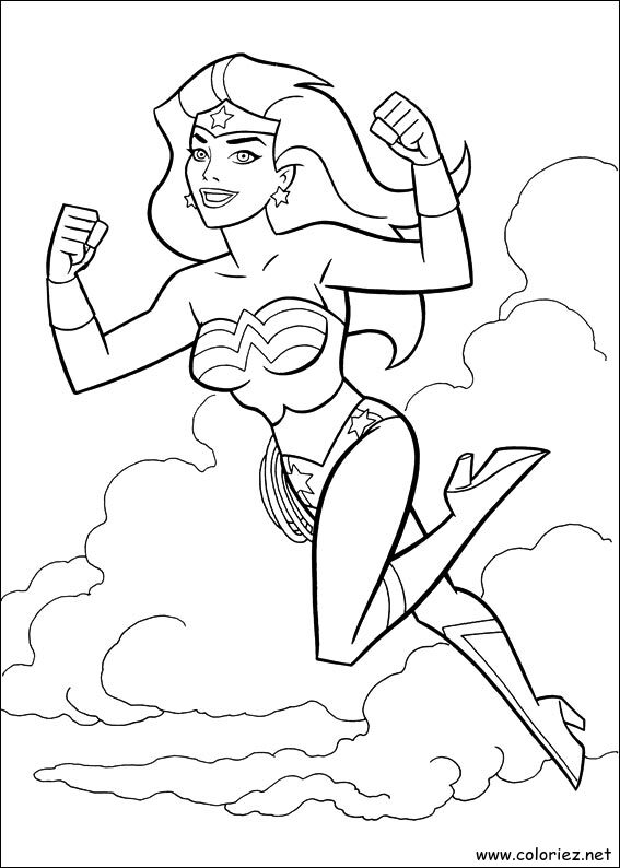 Coloriage de Wonder Woman à imprimer