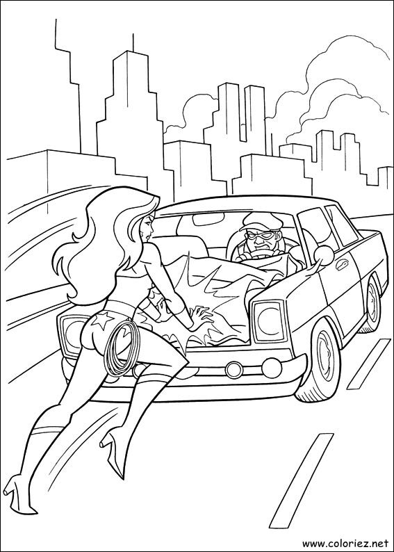 Coloriage de Wonder Woman à imprimer