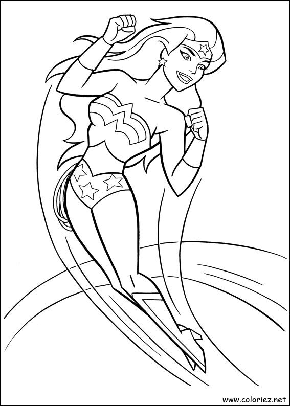 Coloriage de Wonder Woman à imprimer
