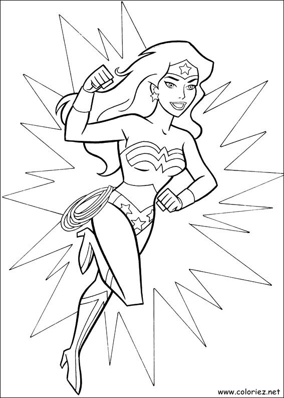 Coloriage de Wonder Woman à imprimer