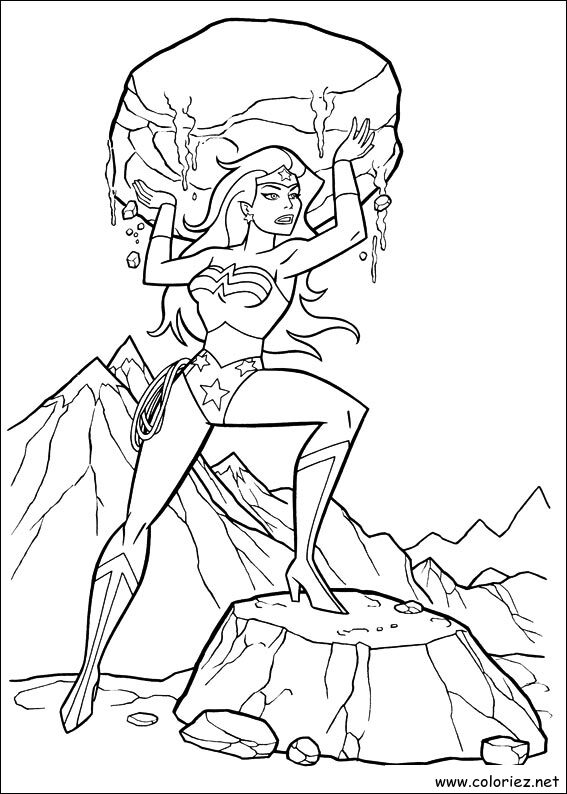 Coloriage de Wonder Woman à imprimer