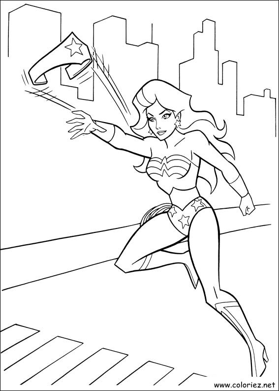 Coloriage de Wonder Woman à imprimer