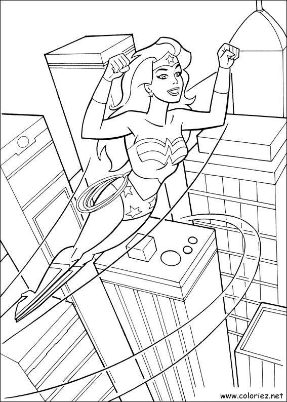 Coloriage de Wonder Woman à imprimer