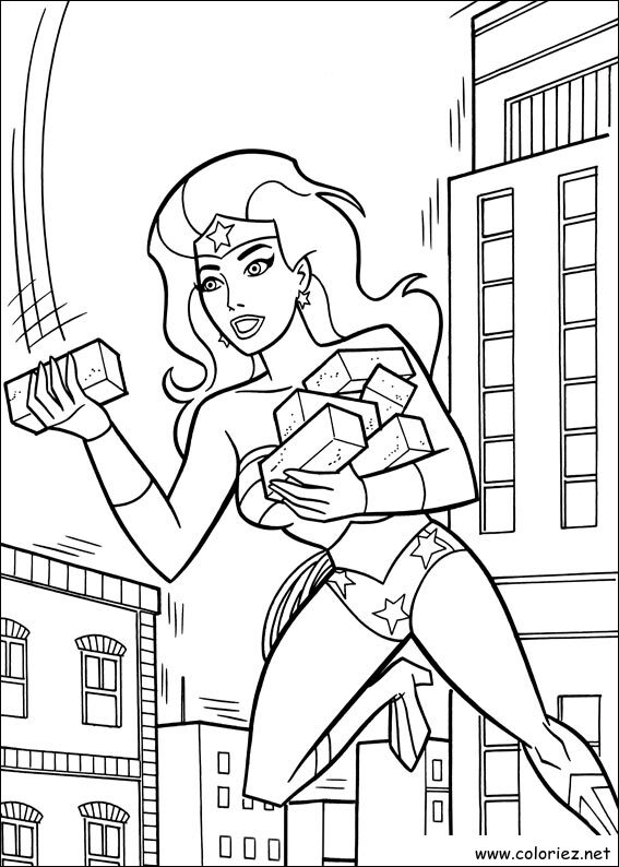 Coloriage de Wonder Woman à imprimer