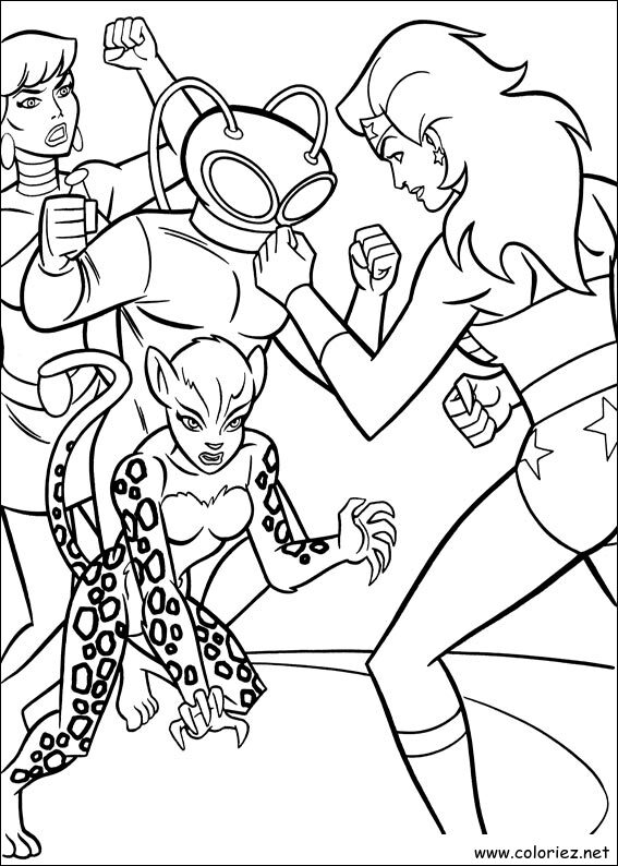 Coloriage de Wonder Woman à imprimer