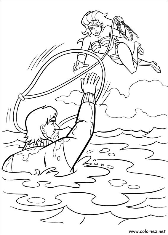 Coloriage de Wonder Woman à imprimer