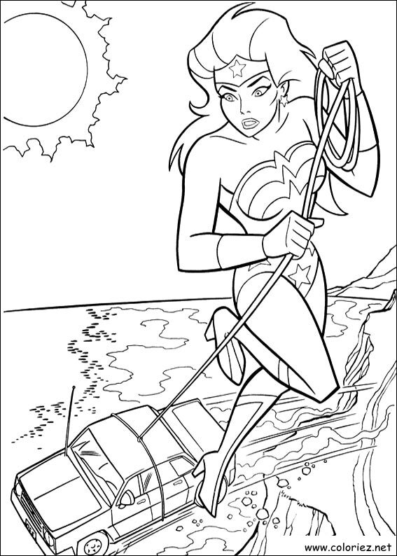 Coloriage de Wonder Woman à imprimer
