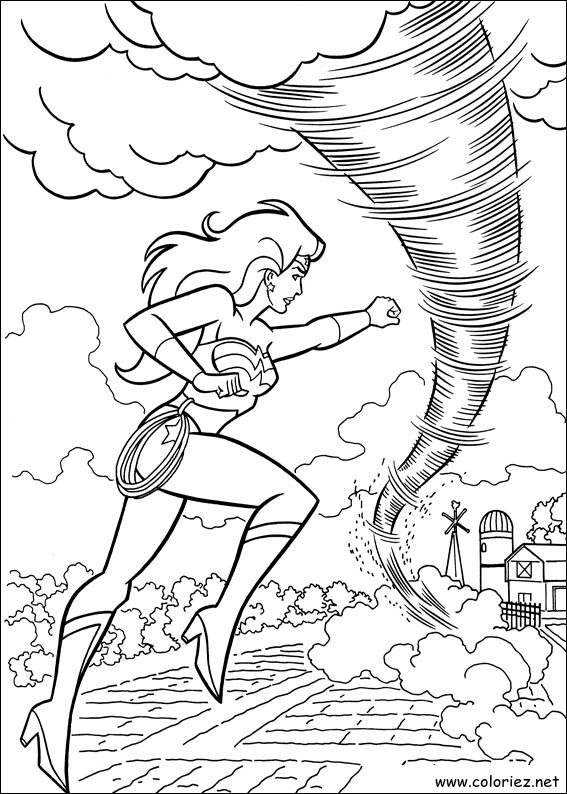 Coloriage de Wonder Woman à imprimer
