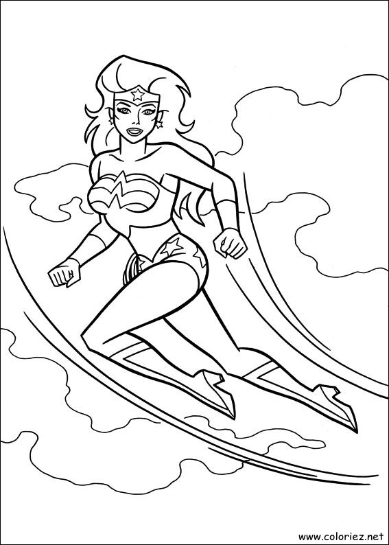 Coloriage de Wonder Woman à imprimer