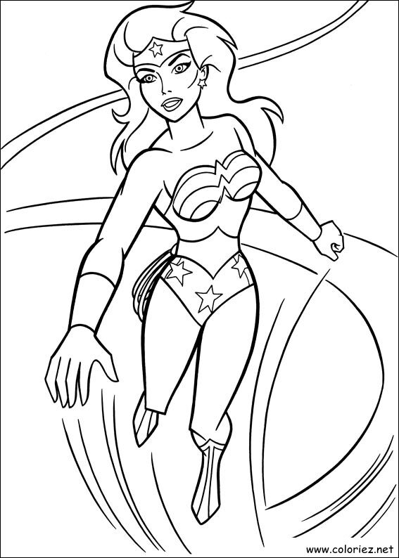Coloriage de Wonder Woman à imprimer