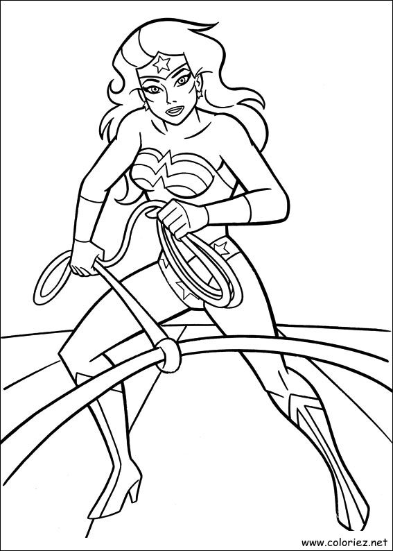 Coloriage de Wonder Woman à imprimer