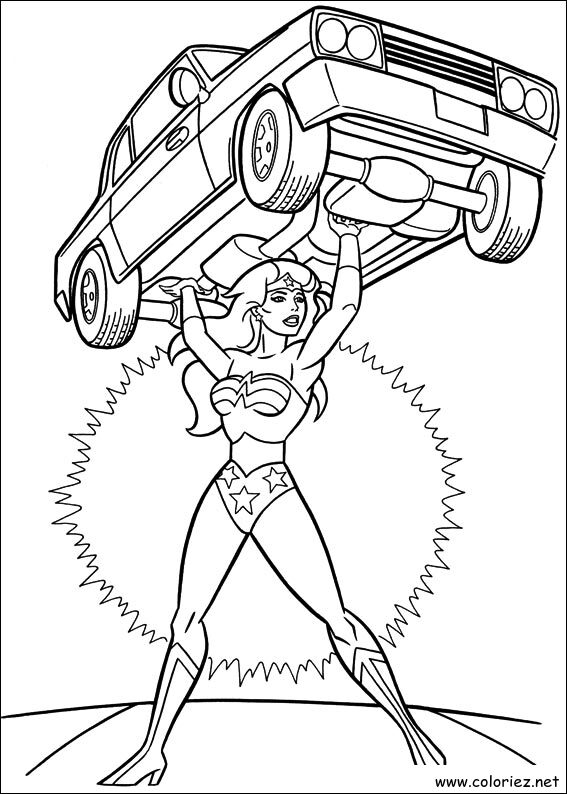 Coloriage de Wonder Woman à imprimer
