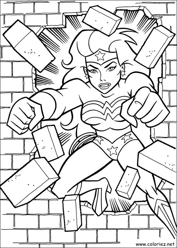 Coloriage de Wonder Woman à imprimer