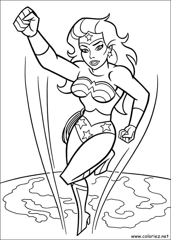 Coloriage de Wonder Woman à imprimer