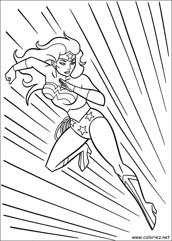 Coloriage de Wonder Woman à imprimer