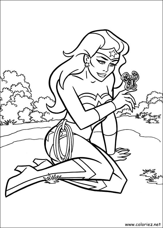 Coloriage de Wonder Woman à imprimer