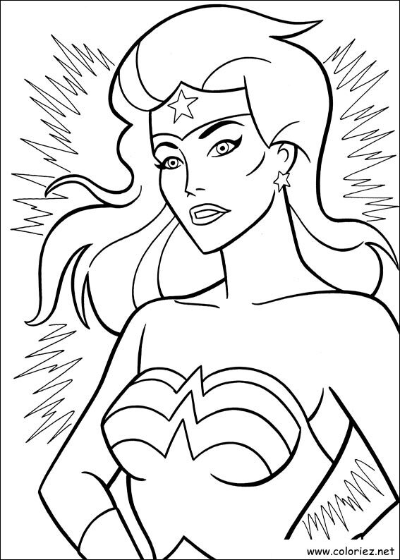 Coloriage de Wonder Woman à imprimer