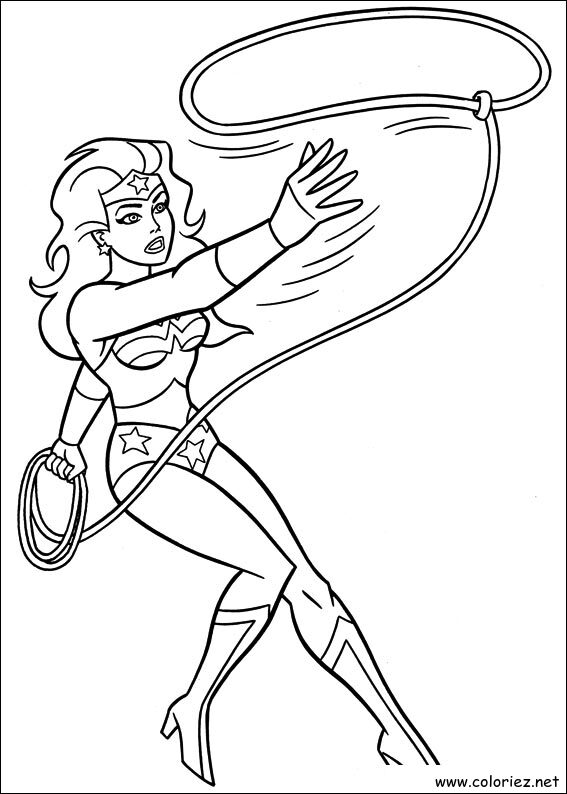 Coloriage de Wonder Woman à imprimer
