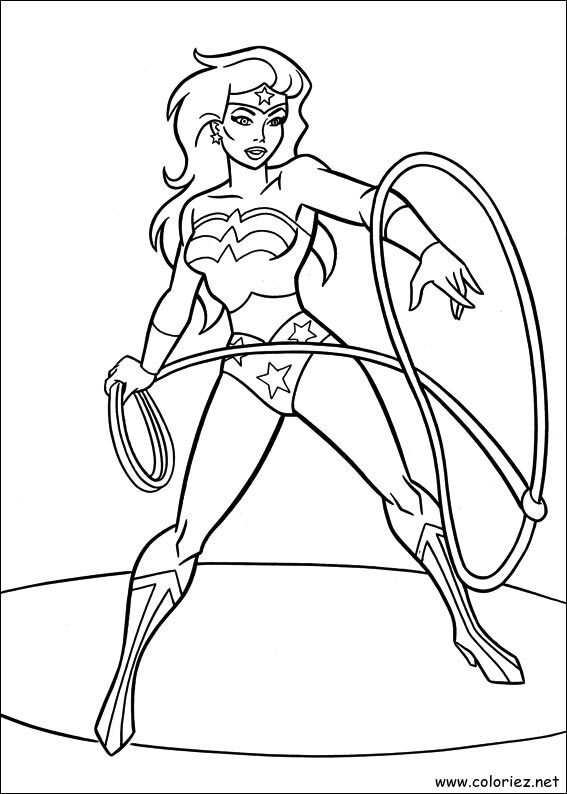 Coloriage de Wonder Woman à imprimer