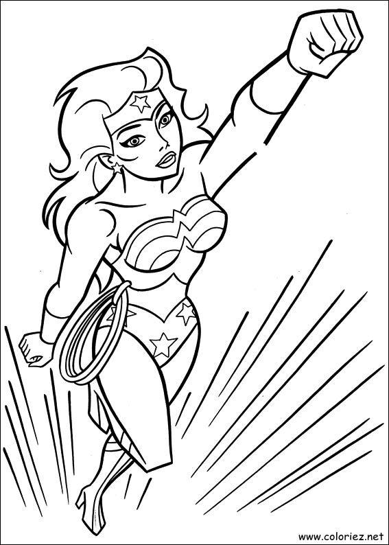 Coloriage de Wonder Woman à imprimer