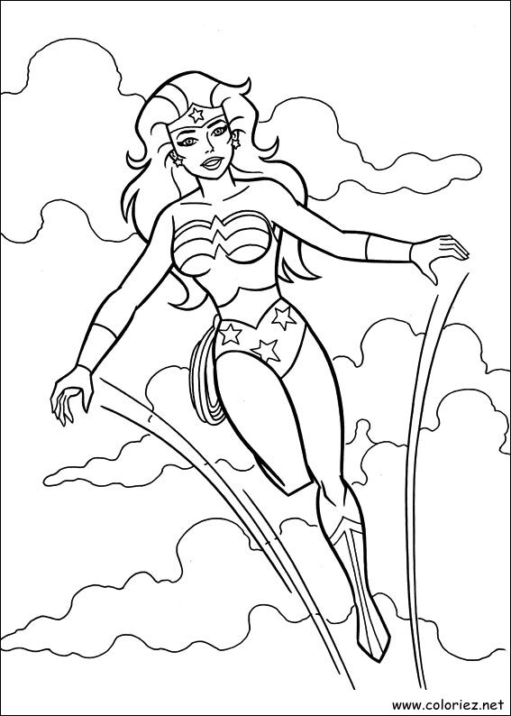 Coloriage de Wonder Woman à imprimer