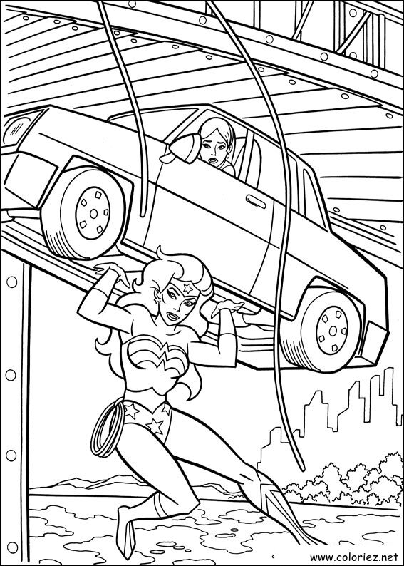 Coloriage de Wonder Woman à imprimer