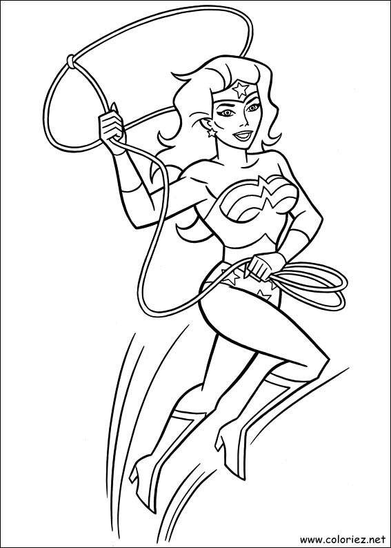 Coloriage de Wonder Woman à imprimer