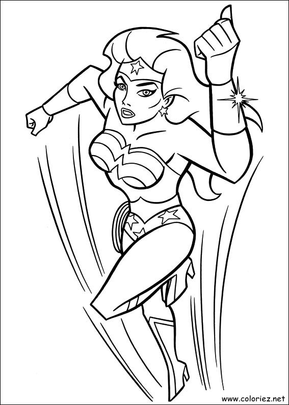 Coloriage de Wonder Woman à imprimer
