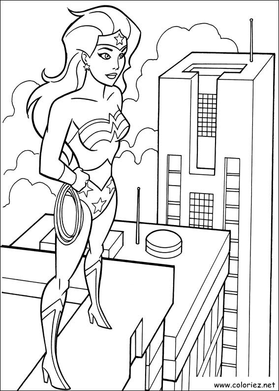 Coloriage de Wonder Woman à imprimer