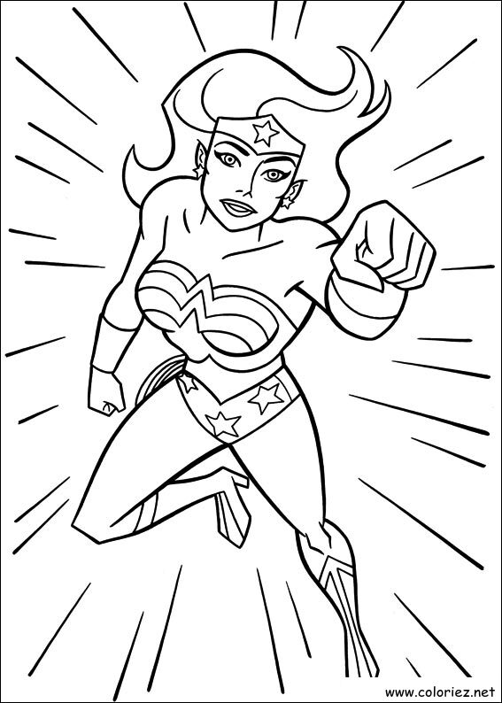 Coloriage de Wonder Woman à imprimer