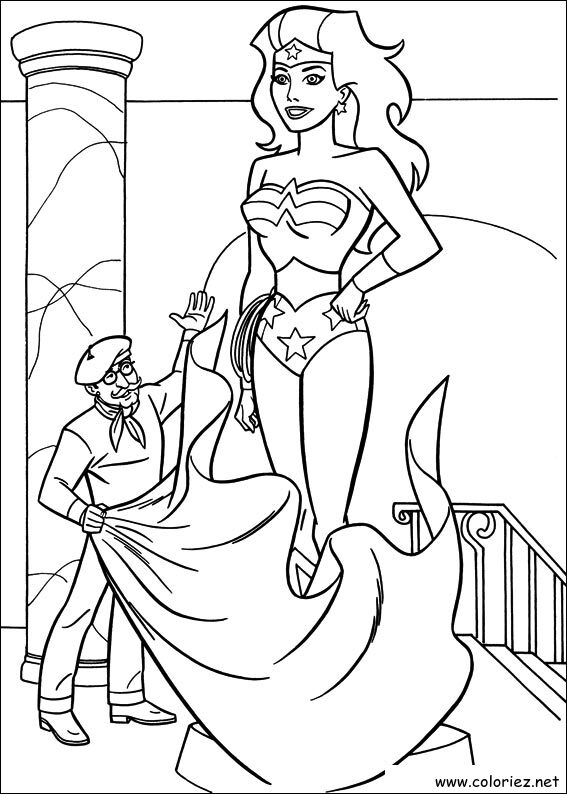 Coloriage de Wonder Woman à imprimer