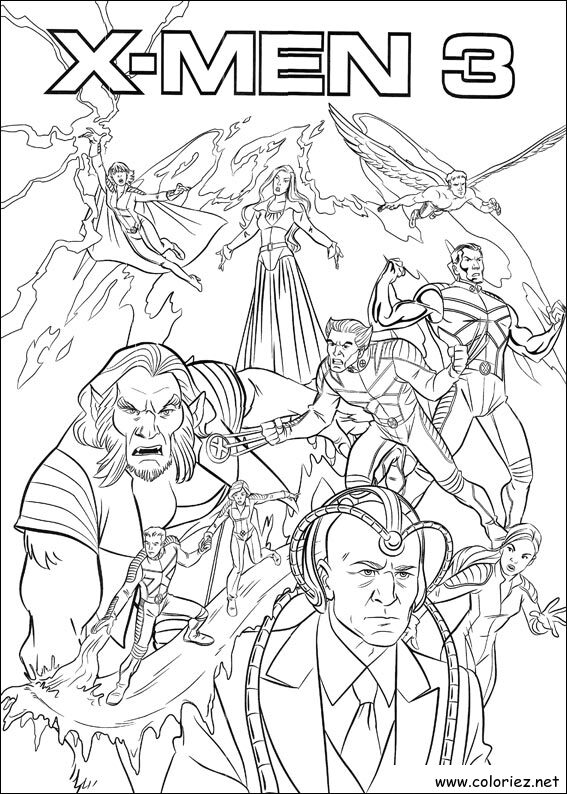 Coloriage de X-Men à imprimer