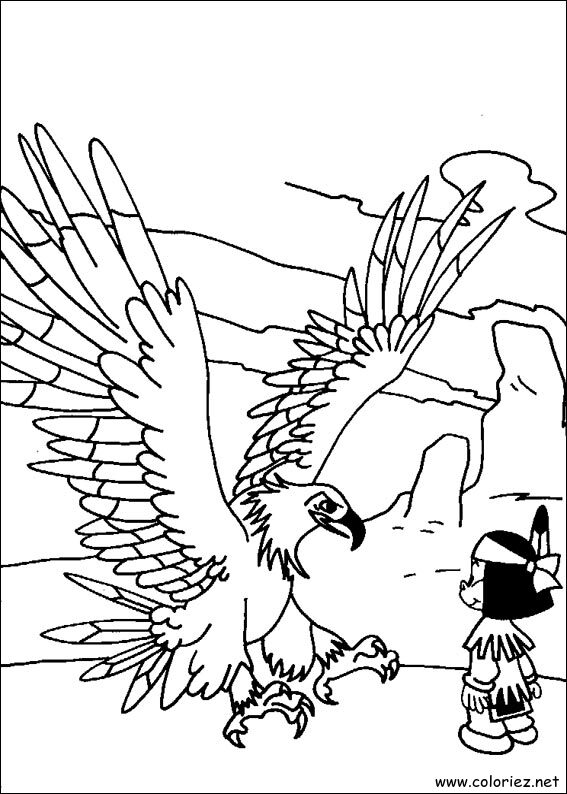 Coloriage de Yakari à imprimer