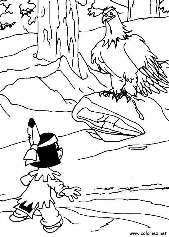 Coloriage de Yakari à imprimer