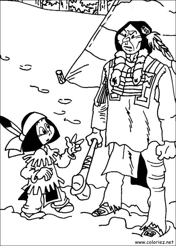 Coloriage de Yakari à imprimer